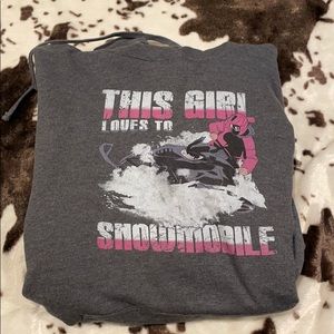 Graphic snowmobile sweatshirt